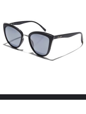 Quay Australia Women's Cat Eye 55 Mm Sunglasses Black And Silver